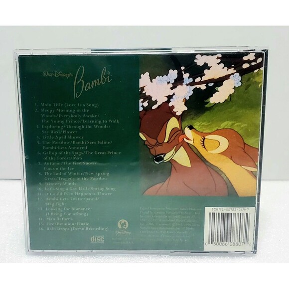 Walt Disney Bambi Soundtrack CD Tested Works Great Vintage Music Album - Picture 2 of 7
